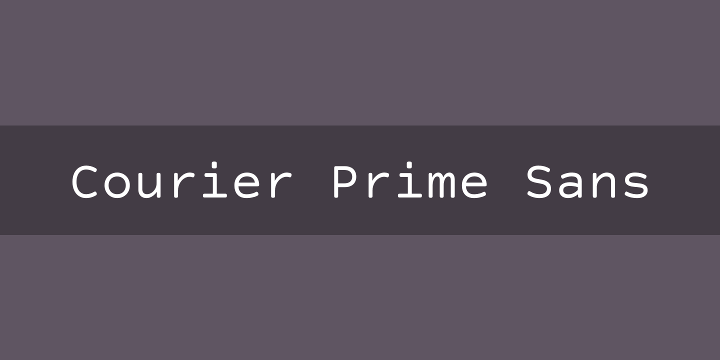 Font Courier Prime Sans